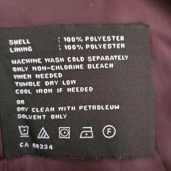 LONDON FOG purple raincoat with removable hood. Size xs - Picture 5 of 6